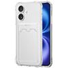 SDTEK Custodia per iPhone 16 Cover Trasparente Gel Antiurto Protezione Antigoccia Portacarte