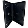 Scanavo 1 x Custodia a 3 vie per CD/DVD/BLU RAY, 27 mm, colore: Nero