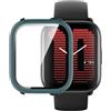 GIOPUEY Cover per Amazfit Active, Pellicola Protettiva Vetro + Cornice in Plastica Rigida, Amazfit Active Custodia - Green