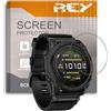 REY Pack 3X Pellicola salvaschermo per Garmin TACTIX 8 47mm, Vetro temperato, di qualità Premium