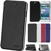 doupi Deluxe FlipCase per iPhone 6 / 6S (4,7 Pollici), Protezione Custodia Ultra Slim Magnete Flip Cover Protettiva Book Style Etui Stare in Piedi, Nero