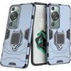 MaiJin Compatibile con Huawei P60, Huawei P60 Pro Cover, Custodia Armor Anello Cavalletto (Funziona con il Supporto Magnetico per Auto) Case Paraurti (Blu Navy)