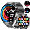 TAYSHILEY Smartwatch da uomo, 1,75 pollici, AMOLED, con 100 modalità sportive, cardiofrequenzimetro/sonno, chiamate Bluetooth, impermeabile IP67, fitness tracker per iOS/Android (nero)