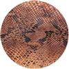 younikat dv825 - Tappetino per mouse con motivo a serpenti, Ø 22 cm, rotondo, arancione, motivo animale, per ufficio, gaming, plastica, lavabile, antiscivolo, sottile, dv825