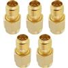 ECSiNG Adattatore Antenna A Polarità Inversa 5X SMA Maschio Pin Interno A RP-SMA Femmina Pin Interno per Adattatore RF Jack WiFi