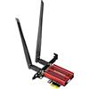 GLOTRENDS AX5400 Scheda PCIe WiFi 6E con staffa a basso profilo per PC desktop, chip Intel AX210, 802.11ax, Bluetooth 5.3, supporto Windows 11/10/Linux, non supporto Mac OS/Windows 7/XP
