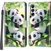 Haninsuze Cover per Samsung Galaxy A05s, Portafoglio PU Pelle, panda