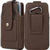 Niaoszhex Custodia universale per telefono,custodia in pelle con clip da cintura,borsa per escursioni per:iPhone 13/14/15/16/Plus/Pro/Max,Samsung S23/S24/S25 Plus/Ultra/A54/A55 (6,7 Caffè 6729)