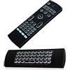 JUSTOP F40 Telecomando retroilluminato con mini tastiera wireless, air mouse portatile e sensori rotativi integrati con nano ricevitore USB