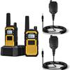 Retevis RB648 Walkie Talkie, Radio Bidirezionale Impermeabile IP67, Doppio PTT, 2000mAh, Walkie Talkie di Emergenza per Adulti per Cantieri (2 Pezzi) (Con microfono)