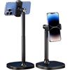 Hosann Century Supporto per cellulare, da tavolo, regolabile a 360°, compatibile con iPhone 15, 14, 13, 12 Pro Max/Galaxy/Huawei/Xiaomi (Black)
