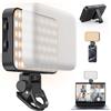 ANXRE Luce Selfie con Diffusore Morbido e Supporto Integrato - Luce da Conferenza Video a Clip Ricaricabile con 96 LED per Telefono, iPhone, Fotocamera, Laptop, per Trucco, TikTok, Chiamate Video