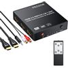 PROZOR HDMI Switch 3 Ingressi 1 Uscita con Estrattore Audio Uscita Analogico Ottico Toslink SPDIF 4K 3D HDMI Convertitore per Blu-ray DVD Player Satellite Box PS3 PS4 Apple TV PC HD Camera DVR