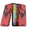 MaiJin Compatibile con Galaxy M31 Cover, Custodia Armor Anello Cavalletto (Funziona con il Supporto Magnetico per Auto) Case Paraurti per Samsung Galaxy M31 (Rosso)