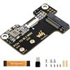 Waveshare PCIe to M.2 Mini Adapter, Compatible with Raspberry Pi 5, Supports NVMe Protocol M.2 Solid State Drive, Supports Gen2 and Gen3 Modes, Supports Booting PI5 from Solid State Drive