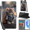 Haninsuze Cover per Honor 90 Lite 5G Custodia Cover Pelle Libro Portafoglio con Porta Carte Magnetica Protezione Antiurto Cuoio Flip Case Custodia Cover per Honor 90 Lite, Gatto