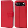Verco Custodia a libro per Google Pixel 10 Pro, per Pixel 10 Pro, funzione di carte di credito/supporto, colore: rosso