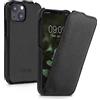 kalibri Custodia a Flip Ultra Slim Custodia compatibile con Apple iPhone 13 mini - Pelle Custodia protettiva Case in nero