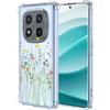 YUXING Cover Trasparente per Xiaomi Redmi Note 14 Pro 5G / Poco X7 5G - Custodia Protettiva Sottile in TPU Morbido Antiurto con Carino Motivo Disegno Cool (Flower Bush)