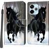 Haninsuze Cover per Xiaomi Redmi 13 4G/5G, Portafoglio PU Pelle, Cavallo | Interno TPU Antiurto, Anti-Graffio, Fessura per Schede, Supporto Stand, Design Libro, Flip