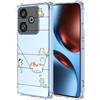 YUXING Trasparente Cover per Realme GT 7 5G/ GT 7T 5G - Custodia Protettiva Sottile in TPU Morbido Antiurto con Carino Motivo Disegno Cool (Kitten)