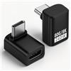 Tuwonwa 2 Adattatore USB C 90 Gradi, Supporto 80gbps Usb4, Ricarica Rapida 240w, Uscita Video 8k Uhd, Adattatore Otg Da USB-C Maschio a USB-C Femmina per Laptop, Tablet E Smartphone