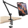 AboveTEK Premium Supporto per Tablet, Supporto per iPad in Alluminio, con Braccio Regolabile e Morsetto, da Scrivania e Letto, con Rotazione a 360°, Compatibile con Dispositivo da 4,7-13,5 - Nero