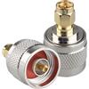 Futheda 2PCS SMA maschio a N maschio connettore SMA a N tipo adattatore jack coassiale RF cavo coassiale convertitore placcato oro rame per cavo di prolunga antenna Wi-Fi a bassa perdita analizzatore