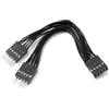 ZAHARA Cavo di prolunga Audio Interno per PC HD a 9 Pin (HDAUDIO) Splitter a Y da 10 cm Cavo di prolunga da 1 a 2 connettori per Scheda Madre