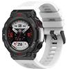 GIOPUEY Cinturini Compatibile con Amazfit T-Rex 2, Morbido Silicone Cinturino [Resistente all'Usura] [Traspirante] - White
