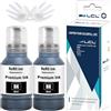 LCL Bottiglie d'inchiostro Compatible con 104 Nero Alta capacità Inchiostro Sostituzione per Epson con ET-1810 ET-2710 ET-2711 ET-2714 ET-2720 ET-2721 ET-2726 ET-2810 ET-2811 ET-2812 ET-2814 (2Pack)