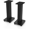 Kanto SX22 Universal Fillable Speaker Floor Stands for Bookshelf Speakers | 22 Tall | Dedicated Cable Channel | Fill Bags Incl. | Pair | Black