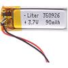 Liter energy battery Batteria 350926 LiPo 3.7V 90mAh 0.333Wh 1S 5C Liter Energy Battery per l'elettronica Ricaricabile Telefono Portatile Smartwatch Orologio GPS - Non adatto per Radiocomando 28x9x4mm (90mAh|350926)
