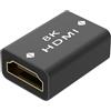 LEENUE Adattatore HDMI 8K, prolunga HDMI 2.1, connettore femmina a femmina, supporto adattatore 8K@60Hz, 4K@120Hz UHD HDR eARC 3D Dolby, per laptop, HDTV, PC, monitor, Roku TV, 1 pezzo