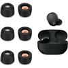 Seminer 3 Paia di Cuffie In-Ear di Ricambio Compatibili con Sony WF-1000XM5, Tappi per Orecchie Imbottiti In-Ear Earphones (S, Nero)