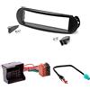 CARAV - Mascherina dell'autoradio 11-040-25-7, 1-DIN + cavo ISO e adattatore per antenna