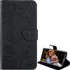 BAILI Custodia per Wiko Power U10/U20, Supporto Stand con Farfalla e Rosa Cover, Chiusura Magnetica Slot Flip Case
