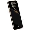 RankOne La Custodia del Telefono è Adatta per Redmi Note 9 (4G) (6.53 Inches), Case per Cellulare in Silicone con Telaio Galvanico - Nero