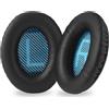 VIIMAKE QC35 QC35ii - Cuscinetti auricolari di ricambio in morbida pelle proteica, per cuffie Bose QuietComfort QC35 QC35II, schiuma ad alta densità, durevoli (QC35/QC35II, nero)