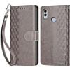 KENHONER Compatibile Cover con Honor 10 Lite/Huawei P Smart 2019,Premium Pelle PU Portafoglio Flip Libro Custodia Cover per Huawei P Smart 2019 [Protezione Completa] (Grigio)