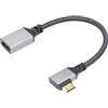 RIIEYOCA Cavo adattatore mini HDTV a HDTV 4K, ad angolo retto di 90 gradi, Mini Maschio a HDTVS femmina in alluminio intrecciato cavo corto, supporto 4K UHD(20 cm)