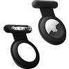 FIDWALL Tracker GPS nascosto per bambini, anziani, animali domestici, abbigliamento, più sicuro dell'orologio Airtag, portachiavi e collana Airtag (Nero-2PCS)