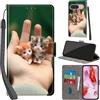 PHINIENLAND Cover per Google Pixel 9/9 Pro Case PU Pelle Custodia [Kickstand] [Chiusura magnetica] [Slot per Schede], Portafoglio Flip Custodia per Pixel 9,Gattino