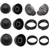 Yuiturt 3 paia di tappi per le orecchie in silicone con 2 paia di ali, auricolari per Samsung Galaxy Buds FE SM-R400N, antiscivolo, con punte ad ali (nero)