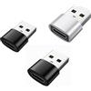 Generico Adattatore USB 2.0 Maschio a USB-C Femmina, Convertitore Compatto per Connessione Dispositivi USB-C 3 pezzi multicolor con trasferimento dati 480Mbps