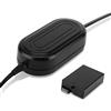 subtel Alimentatore ACK-E8 (CA-PS700 + DR-E8) compatibile con ca. 3m + DC Coupler accu Adattatore, Alimentazione da corrente di rete Accoppiatore CC, dummy battery