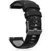 CeiBand Cinturino Silicone per ANSE Larghe 20mm, Uomo Donna Morbido Sportivo Cinturini Ricambio per Samsung Amazfit Huawei Garmin Ticwatch Watch Smartwatch - Nero/Grigio