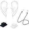 BEIIEB 1 paia di auricolari wireless in morbido silicone con ganci antigoccia per evitare che gli auricolari cadano e 2 organizer per auricolari e 1 set di cavi anti-smarrimento