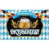 Luminora 1,8 x 1,1 m Welcome to Oktoberfest Sfondo Birra | Tedesca Bandiera a Quadri Bianco Blu Fotografia Festival Decorazione Festa Foto Banner Puntelli