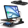 NeotrixQI Caricabatterie a induzione per iPhone, caricabatterie wireless 4 in 1 per iPhone 15 Pro Max/14/13, stazione di ricarica per iPad, caricatore cablato per tablet, ricarica wireless per iwatch 9/8/7/SE,